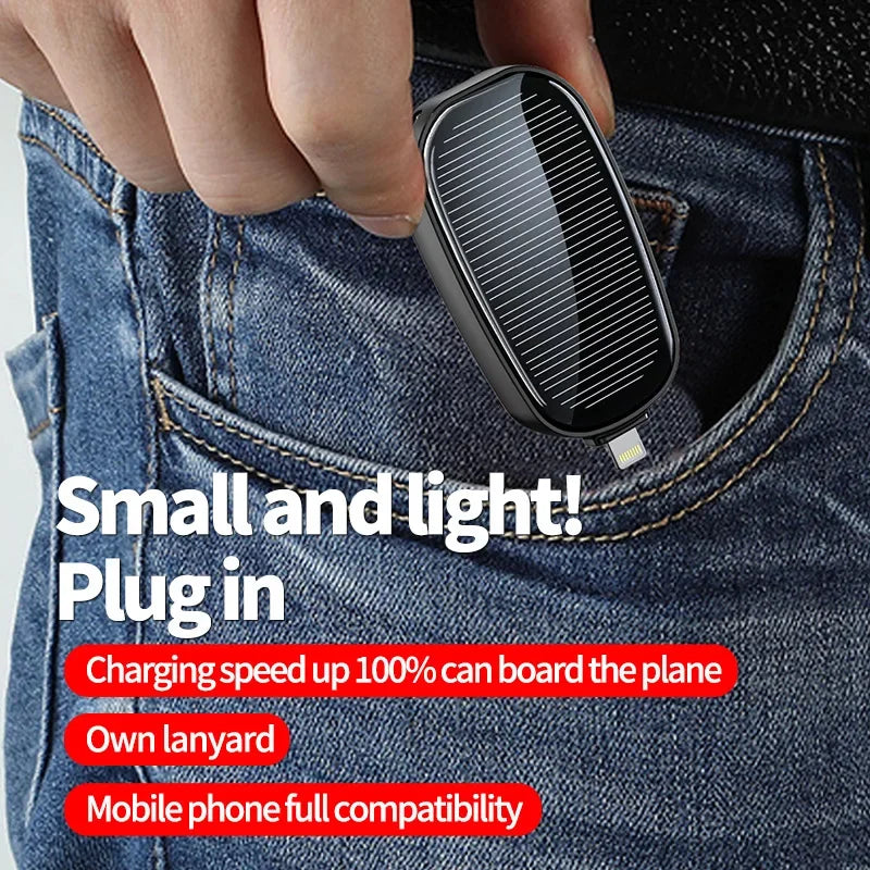 Mini Solar Key Power Bank